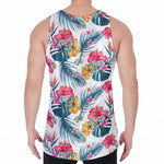 Aloha Hawaii Floral Pattern Print Men's Velvet Tank Top