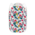 Aloha Hawaii Floral Pattern Print Mesh Laundry Hamper