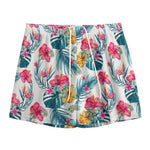 Aloha Hawaii Floral Pattern Print Mesh Shorts
