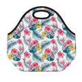 Aloha Hawaii Floral Pattern Print Neoprene Lunch Bag