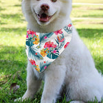 Aloha Hawaii Floral Pattern Print Over The Collar Dog Bandana