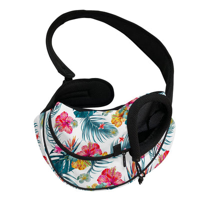 Aloha Hawaii Floral Pattern Print Pet Sling Carrier