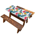 Aloha Hawaii Floral Pattern Print Picnic Table Cover