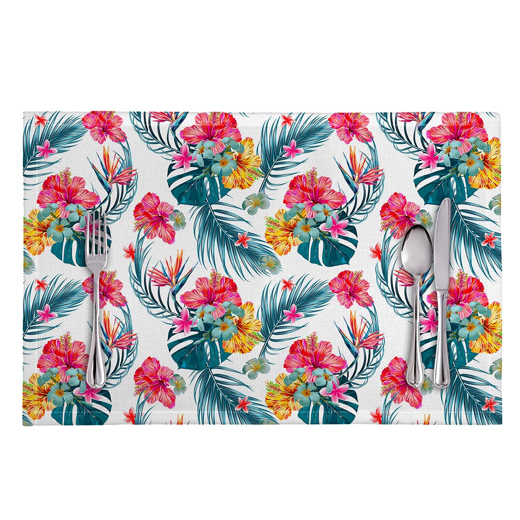 Aloha Hawaii Floral Pattern Print Placemat