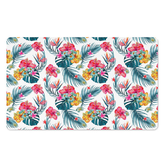 Aloha Hawaii Floral Pattern Print Polyester Doormat