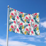 Aloha Hawaii Floral Pattern Print Polyester Flag