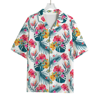 Aloha Hawaii Floral Pattern Print Rayon Hawaiian Shirt