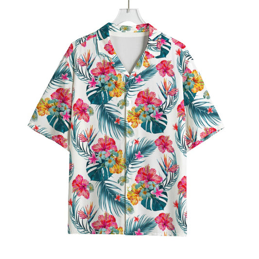 Aloha Hawaii Floral Pattern Print Rayon Hawaiian Shirt