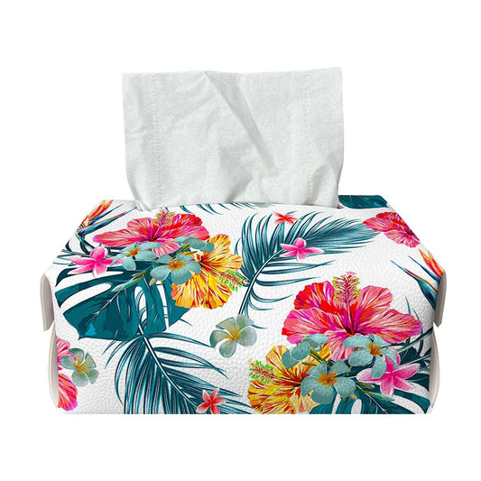 Aloha Hawaii Floral Pattern Print Rectangle Tissue Box Cover