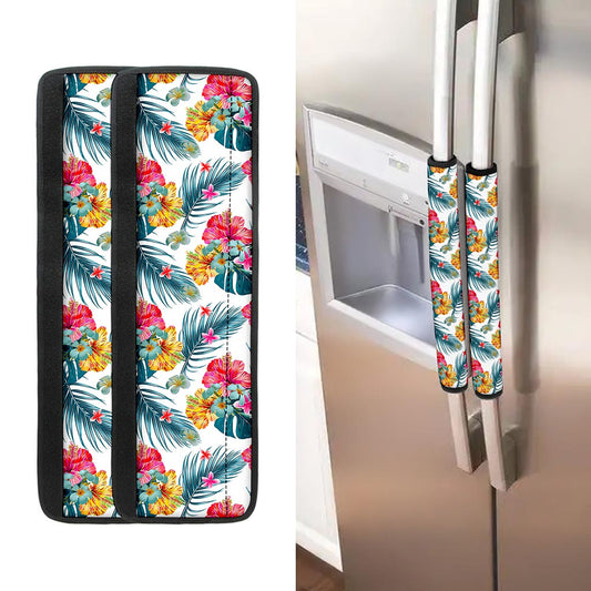 Aloha Hawaii Floral Pattern Print Refrigerator Handle Covers