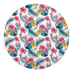 Aloha Hawaii Floral Pattern Print Round Blanket