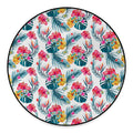 Aloha Hawaii Floral Pattern Print Round Floor Mat
