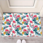Aloha Hawaii Floral Pattern Print Rubber Doormat