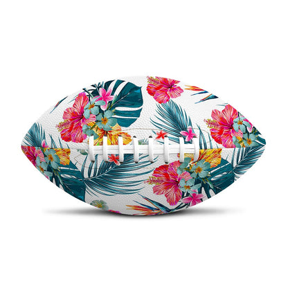 Aloha Hawaii Floral Pattern Print Rugby Ball