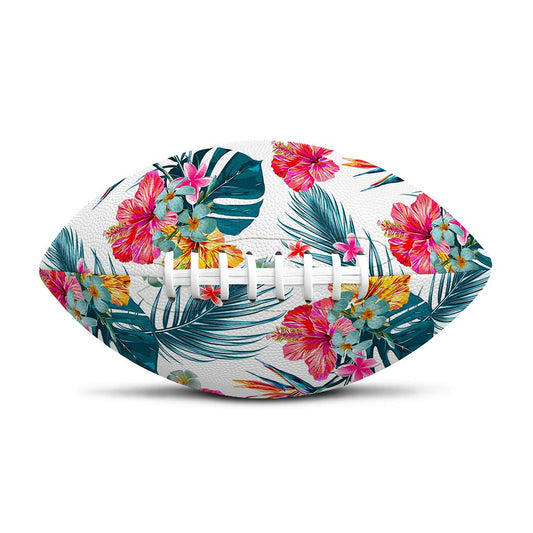 Aloha Hawaii Floral Pattern Print Rugby Ball