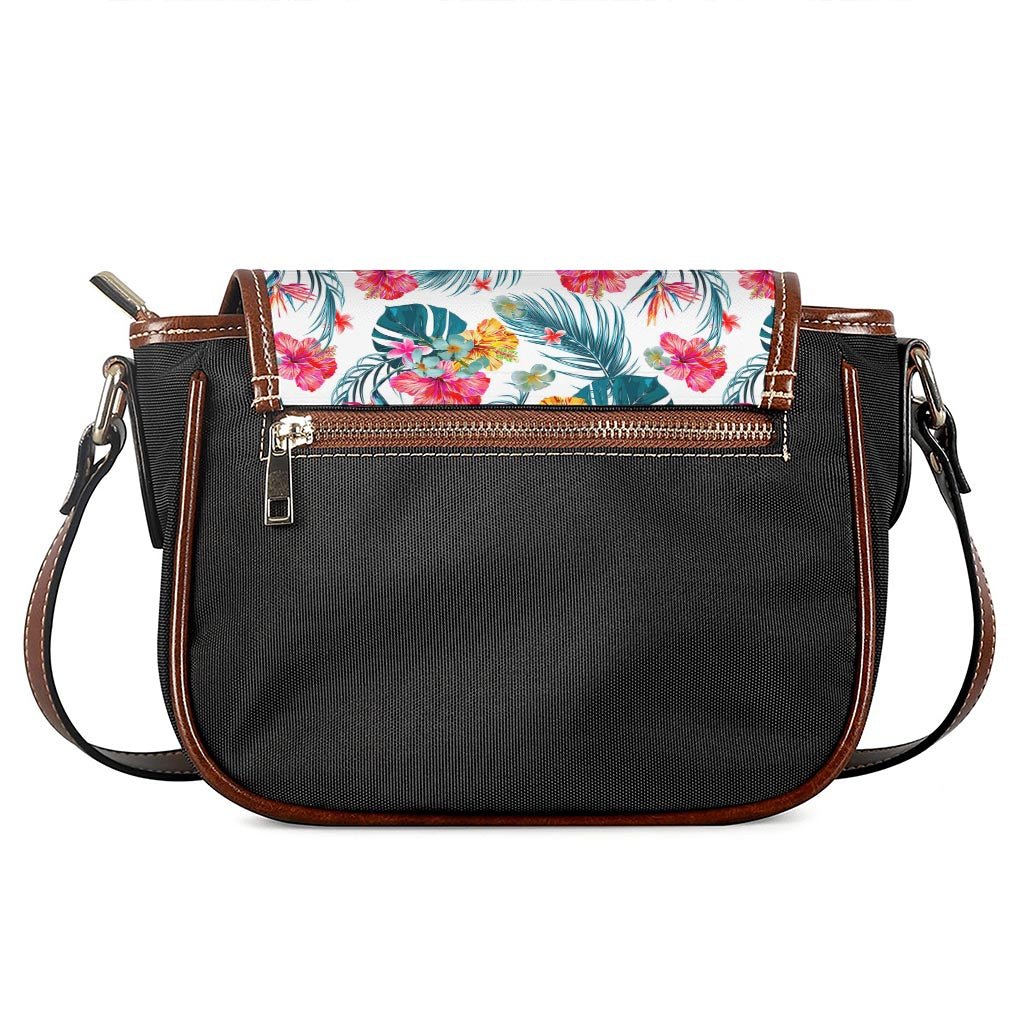 Aloha Hawaii Floral Pattern Print Saddle Bag