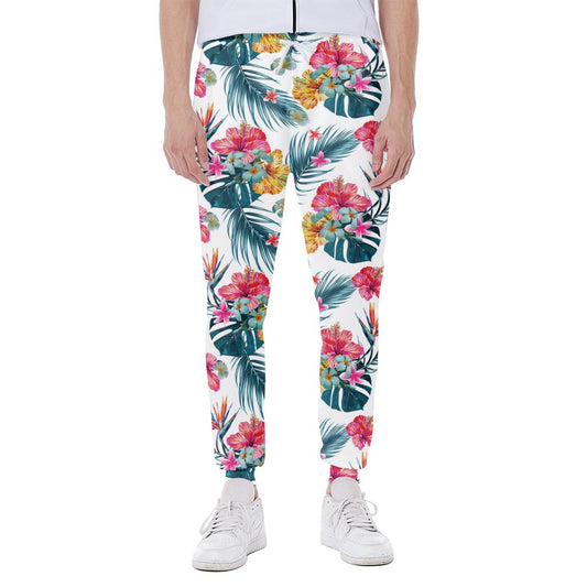 Aloha Hawaii Floral Pattern Print Scuba Joggers