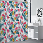 Aloha Hawaii Floral Pattern Print Shower Curtain