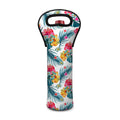 Aloha Hawaii Floral Pattern Print Single Neoprene Wine Tote