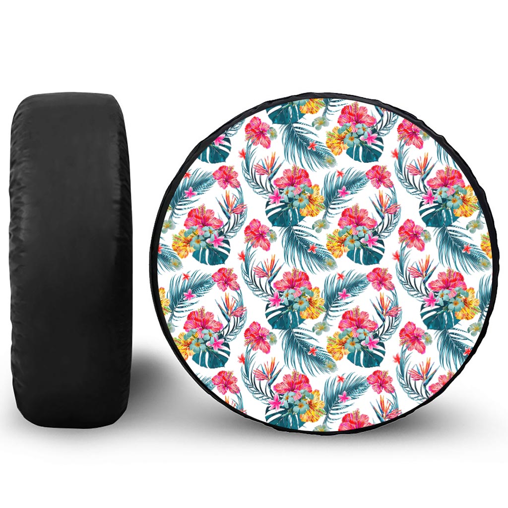 Aloha Hawaii Floral Pattern Print Tire Cover