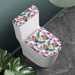 Aloha Hawaii Floral Pattern Print Toilet Lid And Tank Cover Set