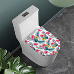 Aloha Hawaii Floral Pattern Print Toilet Lid Cover