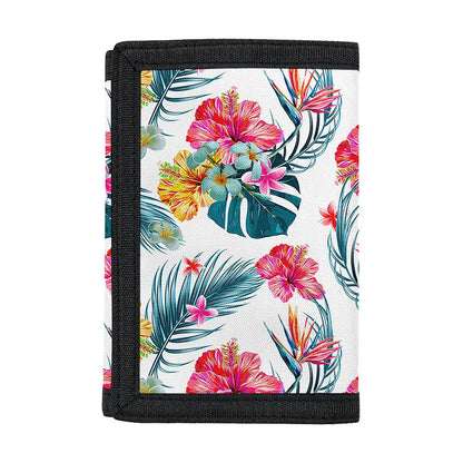 Aloha Hawaii Floral Pattern Print Trifold Wallet