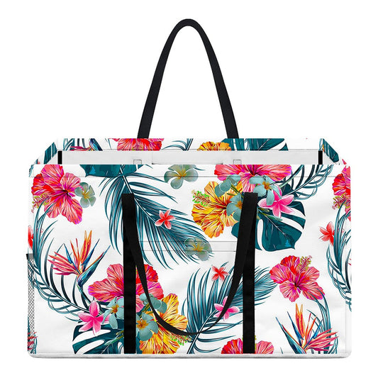 Aloha Hawaii Floral Pattern Print Utility Tote Bag