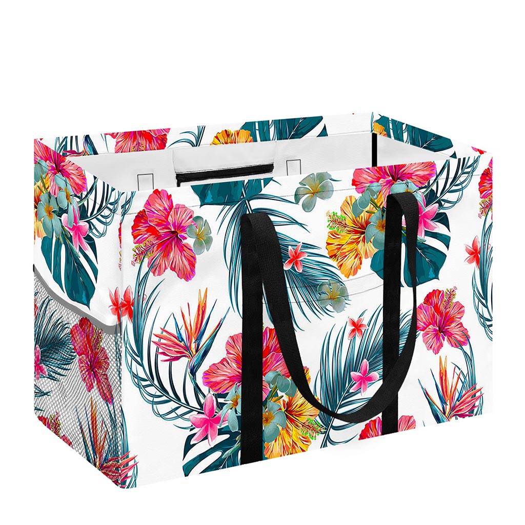 Aloha Hawaii Floral Pattern Print Utility Tote Bag