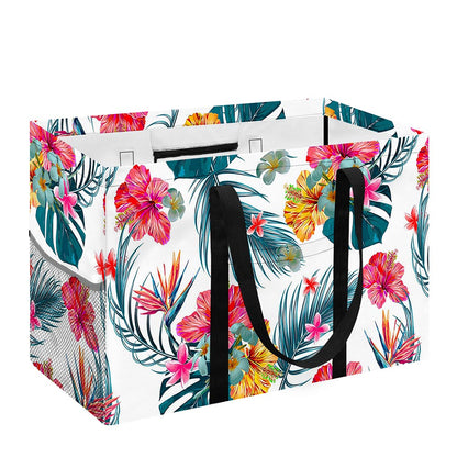 Aloha Hawaii Floral Pattern Print Utility Tote Bag