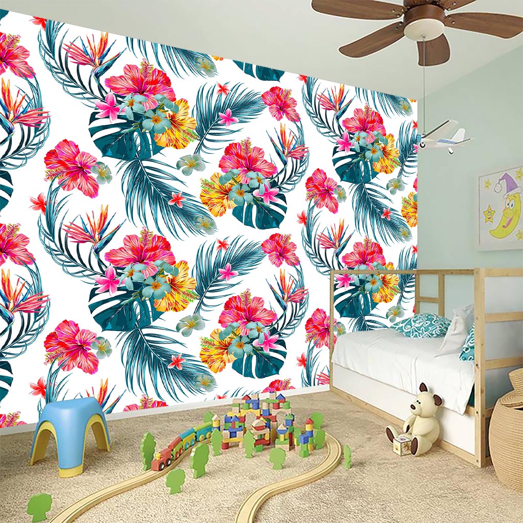 Aloha Hawaii Floral Pattern Print Wall Sticker