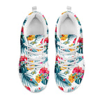 Aloha Hawaii Floral Pattern Print White Running Shoes