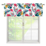 Aloha Hawaii Floral Pattern Print Window Valance