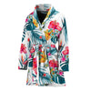 Aloha Hawaii Floral Pattern Print Women's Bathrobe