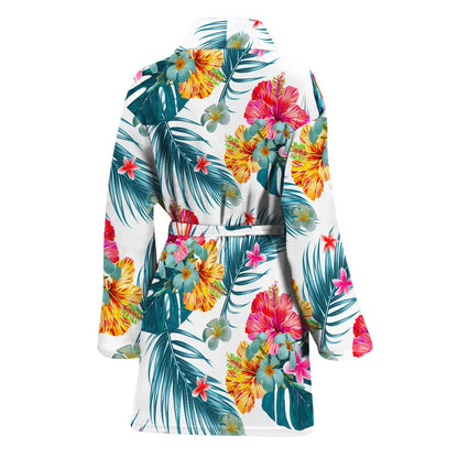 Aloha Hawaii Floral Pattern Print Women's Bathrobe
