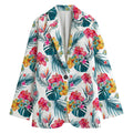 Aloha Hawaii Floral Pattern Print Women's Cotton Blazer