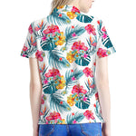 Aloha Hawaii Floral Pattern Print Women's Polo Shirt