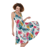 Aloha Hawaii Floral Pattern Print Women's Sleeveless Dress