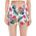 Aloha Hawaii Floral Pattern Print Women's Split Running Shorts