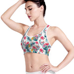 Aloha Hawaii Floral Pattern Print Women's Sports Bra