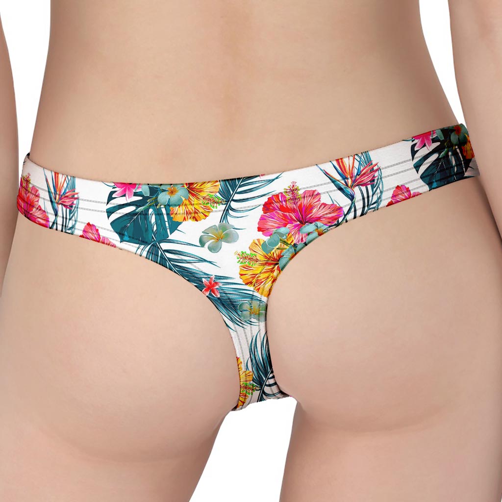 Aloha Hawaii Floral Pattern Print Women's Thong