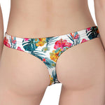 Aloha Hawaii Floral Pattern Print Women's Thong