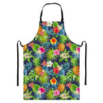Aloha Hawaii Tropical Pattern Print Bib Apron With Pocket