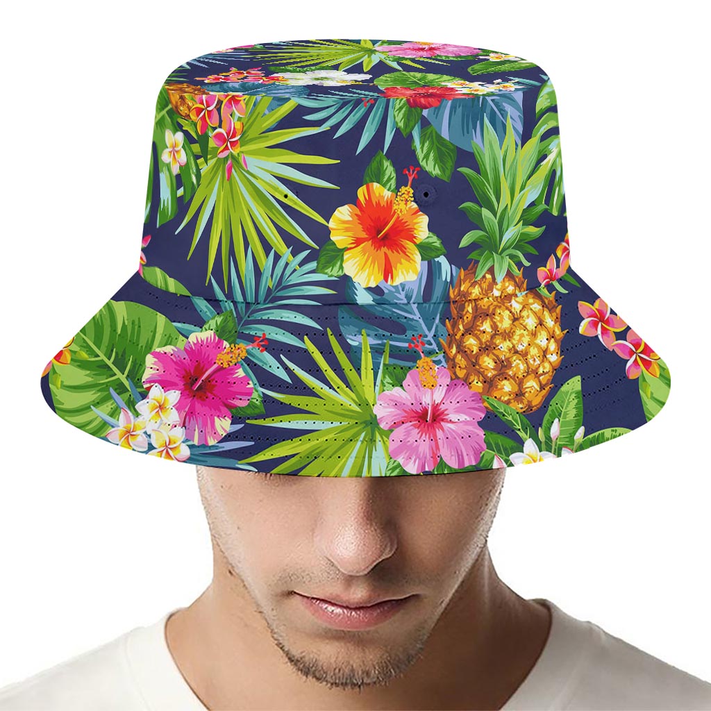 Aloha Hawaii Tropical Pattern Print Bucket Hat