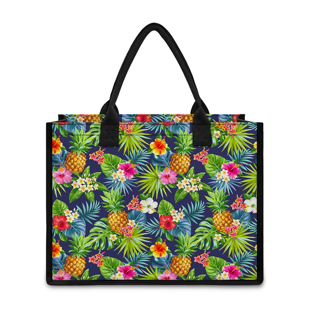 Aloha Hawaii Tropical Pattern Print Canvas Tote Bag