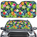 Aloha Hawaii Tropical Pattern Print Car Windshield Sun Shade
