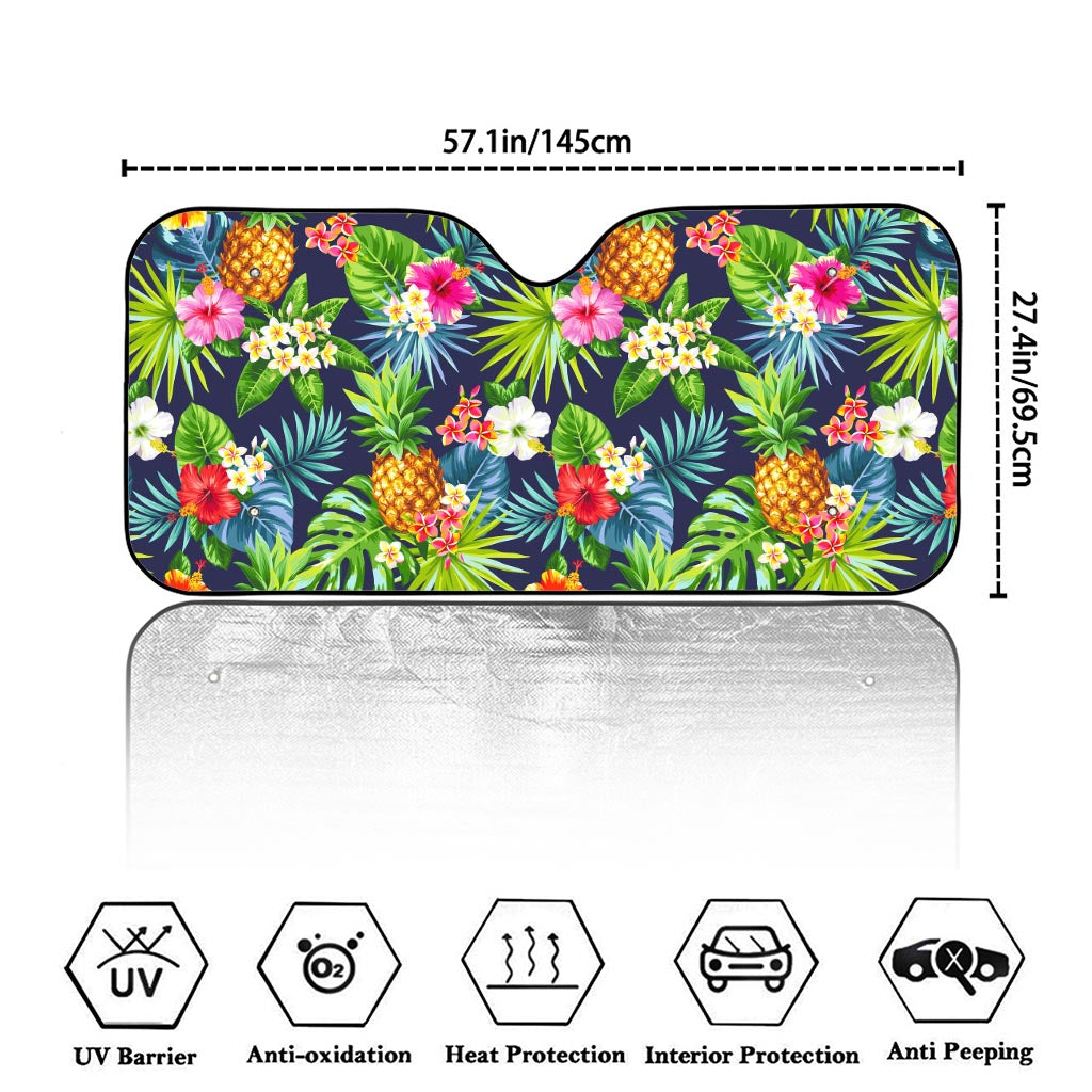 Aloha Hawaii Tropical Pattern Print Car Windshield Sun Shade