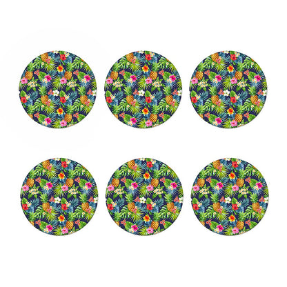 Aloha Hawaii Tropical Pattern Print Coaster Set