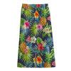 Aloha Hawaii Tropical Pattern Print Cotton Front Slit Maxi Skirt