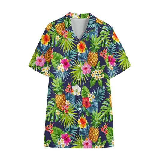 Aloha Hawaii Tropical Pattern Print Cotton Hawaiian Shirt
